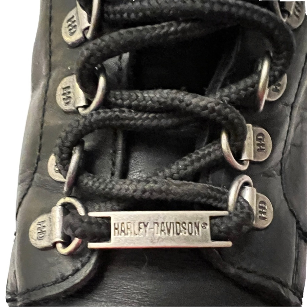 Harley Davidson Dipstick Boots Men's Size 8.5 Black Leather Motorcycle D91610 - Picture 10 of 16